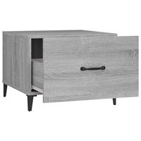 Salontafel met metalen poten 50x50x40 cm grijs sonoma eiken - thumbnail