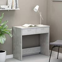 VidaXL Bureau 80x40x75 cm bewerkt hout betongrijs - thumbnail