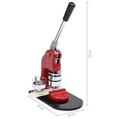 Buttonmachine met cirkelsnijder 37 mm