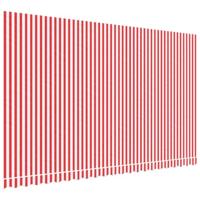 VidaXL Vervangingsdoek voor luifel gestreept 5x3 m rood en wit - thumbnail