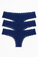 J&C dames string / hipster 3-pack kant 1610/1604 - Kanten ondergoed - Kanten ondergoed - Microfiber - thumbnail