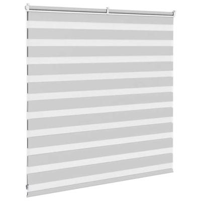 VidaXL Zebra rolgordijn 150x100 cm stofbreedte 145,9 cm lichtgrijs - thumbnail