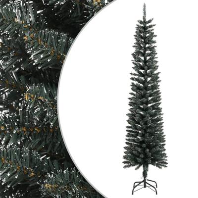 VidaXL Kunstkerstboom met standaard smal 240 cm pvc groen