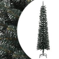 VidaXL Kunstkerstboom met standaard smal 240 cm pvc groen - thumbnail