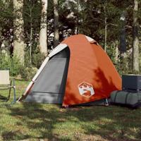 Tent 2-persoons 254x135x112 cm 185T taft grijs en oranje - thumbnail