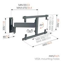 Vogels TVM 3665 TV-beugel 101,6 cm (40) - 195,6 cm (77) Zwenkbaar, Kantelbaar - thumbnail