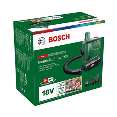 Bosch Easyinflate 18V-500 Accu Luchtpomp | 1 x 2,0 Ah accu + lader - 0603947201 - thumbnail