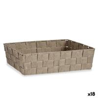 Veelzijdige mand Beige Stof 3,8 L 34 x 8,5 x 21 cm (18 Stuks) - thumbnail