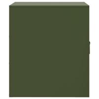 Nachtkastje 34,5x39x44 cm staal olijfgroen - thumbnail