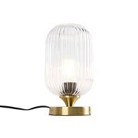 QAZQA Art deco tafellamp messing - Banci - thumbnail