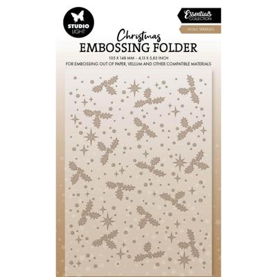 Studio Light • essentials embossing folder holly sparkles