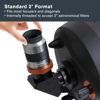 Celestron 93328 Omni 2' oculair met ultralang brandpunt van 56 mm en superieure lichttransmissie - geschikt voor waarnemen van deepsky-sterrenhopen, nevels en melkwegstelsels, Zilver/zwart - thumbnail