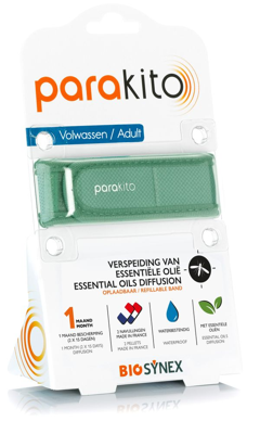 ParaKito Anti-Muggen Armband Kaki Volwassenen ParaKito Anti-Muggen Armband Kaki Volwassenen