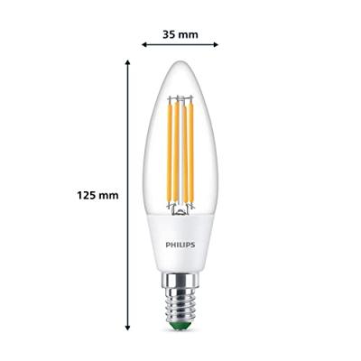Philips LED 8719514435773 LED-lamp Energielabel A (A - G) E14 Kaars 2.3 W = 40 W Neutraalwit (Ø x l) 35 mm x 125 mm 1 stuk(s) Philips LED 8719514435773 LED-lamp Energielabel A (A - G) E14 Kaars 2.3 W = 40 W Neutraalwit (Ø x l) 35 mm x 125 mm 1 stuk(s)