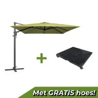 Monaco 3x3 flex III sage groen met verrijdbare 90kg voet - thumbnail