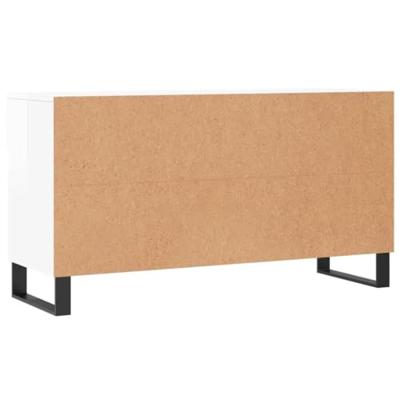 VidaXL Schoenenbank 102x35x55 cm bewerkt hout hoogglans wit VidaXL Schoenenbank 102x35x55 cm bewerkt hout hoogglans wit