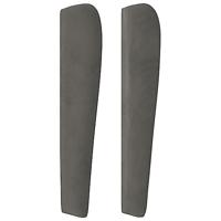 Hoofdbord met randen 103x23x118/128 cm fluweel donkergrijs - thumbnail