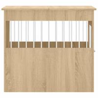 Hondenbench 64,5x80x71 cm bewerkt hout sonoma eikenkleurig - thumbnail