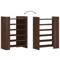 Schoenenkast 74,5x37,5x100 cm bewerkt hout bruin eikenkleurig - thumbnail