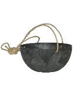 Artstone fiona hanging basket zwart L - thumbnail