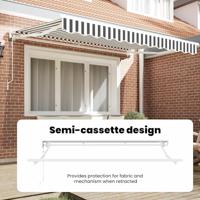 VidaXL Inklapbaar zonnescherm antraciet en wit 300 x 200 cm - thumbnail