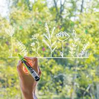 Uni-ball krijtmarker, ronde punt 1,8 - 2,5 mm, etui van 4 stuks, assorti - thumbnail