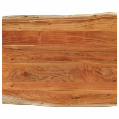 Tafelblad rechthoekig natuurlijke rand 100x80x3,8 cm acaciahout