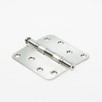 Kogellagerscharnier 89 x 89 mm met ronde hoek RVS geborsteld - thumbnail