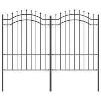 Tuin Hek Grijs 190 cm Poedergecoat staal - thumbnail