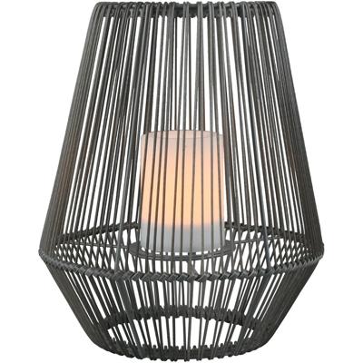 Zonne-energie LED Tafellamp met Sensor - IP44 Spatwaterdicht - Grijs Kunststof