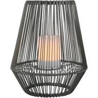 Zonne-energie LED Tafellamp met Sensor - IP44 Spatwaterdicht - Grijs Kunststof - thumbnail