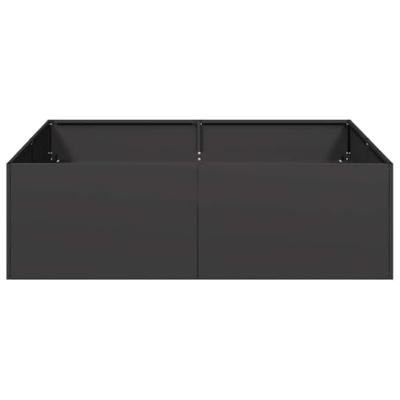 Plantenbak 100x100x30 cm staal zwart