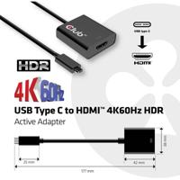 CLUB3D USB 3.1 Type C to HDMI 2.0 UHD 4K 60HZ Active Adapter - thumbnail