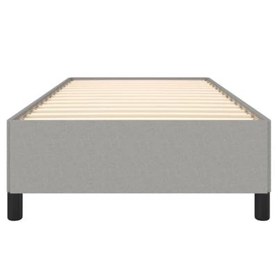 Bedframe zonder matras 100x200 cm stof lichtgrijs