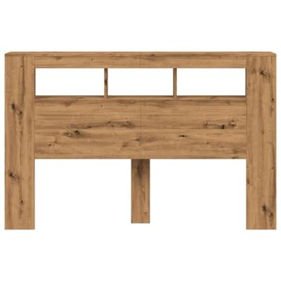 Hoofdeinde met LED 160x18,5x103,5 cm hout artisanaal eikenkleur Hoofdeinde met LED 160x18,5x103,5 cm hout artisanaal eikenkleur