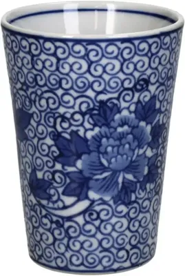 Kersten bloempot keramiek 8x11cm blauw