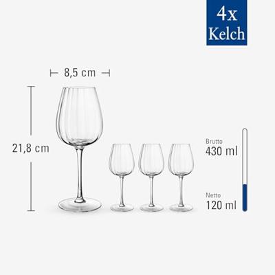 VILLEROY & BOCH - Rose Garden - Witte wijnglas 0,43l s/4 VILLEROY & BOCH - Rose Garden - Witte wijnglas 0,43l s/4