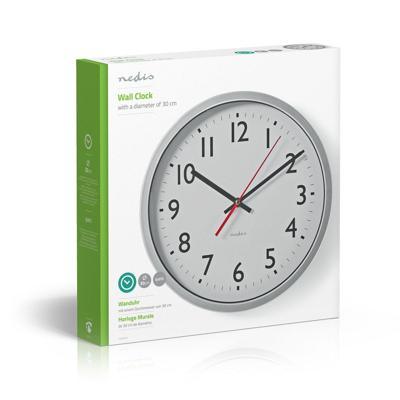 Nedis clwa110wt wandklok 30 cm wit Nedis clwa110wt wandklok 30 cm wit