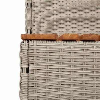VidaXL Hottub-opstap 50x50x50,5 cm poly rattan&massief acaciahout - thumbnail
