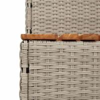 VidaXL Hottub-opstap 50x50x50,5 cm poly rattan&massief acaciahout - thumbnail