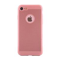iPhone 7 & 8 ademend gaatjes structuur Kunststof back cover Hoesje (roze) - thumbnail