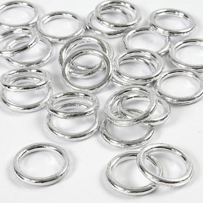 Creativ Company Plastic ring, afm 15 mm, dikte 2 mm, zilver, 25 stuk/ 1 doos