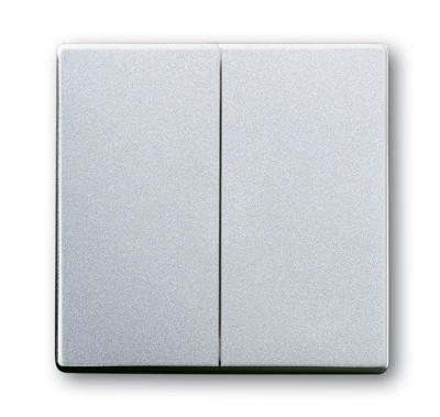 Busch-Jaeger 2CKA001751A2942 Serietoets Afdekking Witaluminium (RAL 9006), Aluminium 1 stuk(s)