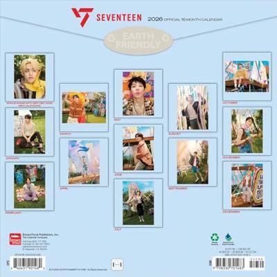 Seventeen Official 2026 12 X 24 Inch (Hanging) Monthly Square Wall Calendar Plastic-Free