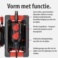 Brennenstuhl Professional Bouwplaats kabelhaspel met Powerblock | KC 3200 5 | IP44 | 33+5m | H07RN-F 3G2.5 - 9212380110 - thumbnail