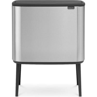 Brabantia 316081 vuilnisbak 33 l Rechthoekig Roestvrijstaal Zwart, Roestvrijstaal