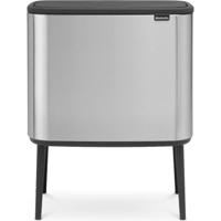 Brabantia 316081 vuilnisbak 33 l Rechthoekig Roestvrijstaal Zwart, Roestvrijstaal - thumbnail