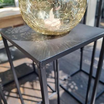 Mica Decorations Quinty Bijzettafel - Set van 3 - Zwart