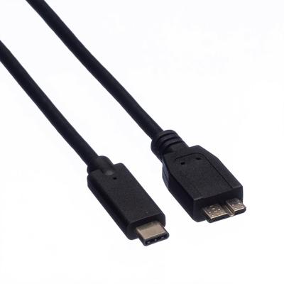 ROLINE USB 3.2 Gen 1 kabel, C - Micro B, M/M, zwart, 0,5 m ROLINE USB 3.2 Gen 1 kabel, C - Micro B, M/M, zwart, 0,5 m