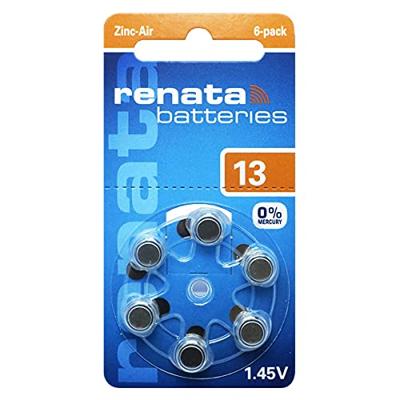 Renata Knoopcel ZA13 1.4 V 6 stuk(s) 305 mAh Zink-lucht Hearing Aid PR48 - thumbnail